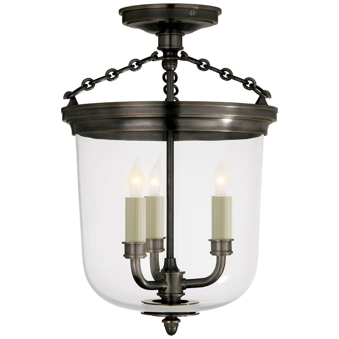 Visual Comfort Signature - TOB 4212BZ - Three Light Semi-Flush Mount - Merchant - Bronze