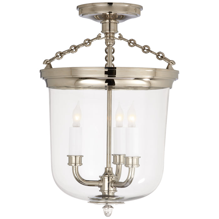 Visual Comfort Signature - TOB 4212PN - Three Light Semi-Flush Mount - Merchant - Polished Nickel