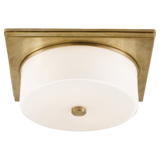 Visual Comfort Signature - TOB 4216HAB-WG - Two Light Flush Mount - Newhouse Block - Hand-Rubbed Antique Brass