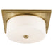 Visual Comfort Signature - TOB 4216HAB-WG - Two Light Flush Mount - Newhouse Block - Hand-Rubbed Antique Brass