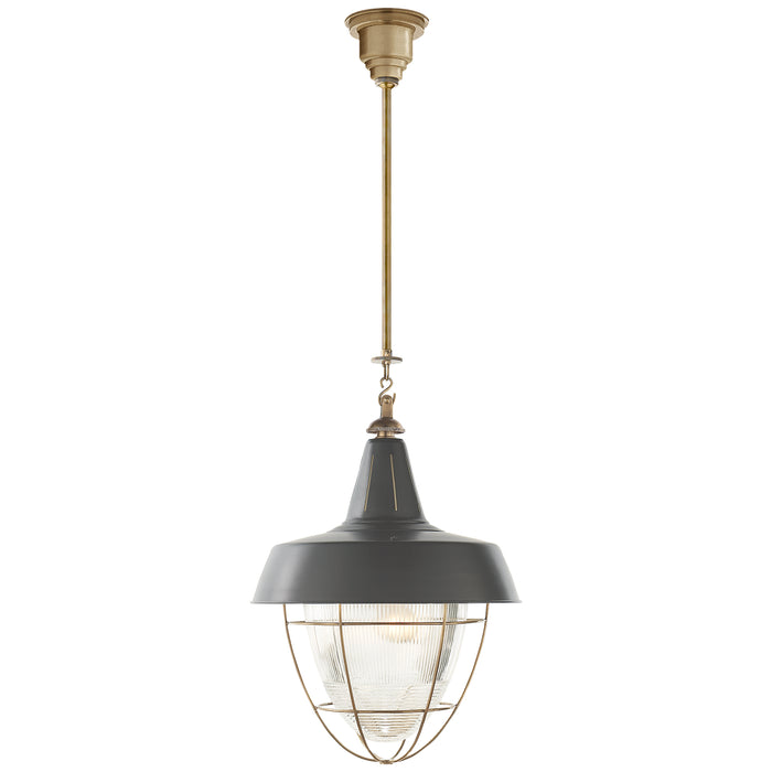 Visual Comfort Signature - TOB 5042HAB-G - Two Light Pendant - Henry - Hand-Rubbed Antique Brass