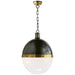 Visual Comfort Signature - TOB 5064BZ/HAB-WG - Two Light Pendant - Hicks - Bronze with Antique Brass