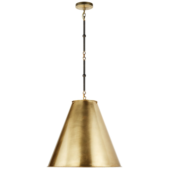 Visual Comfort Signature - TOB 5091BZ/HAB-HAB - One Light Pendant - Goodman - Bronze with Antique Brass
