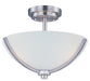 Maxim - 20031SWSN - Three Light Semi-Flush Mount - Deven - Satin Nickel