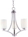 Maxim - 20033SWSN - Three Light Chandelier - Deven - Satin Nickel