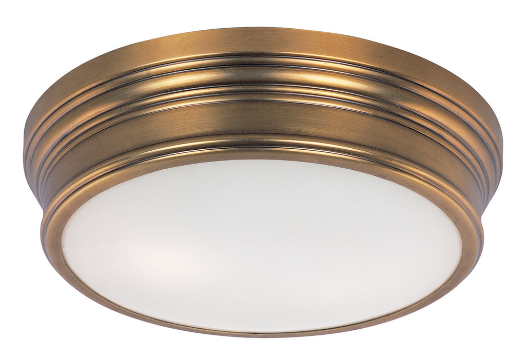 Maxim - 22370SWNAB - Two Light Flush Mount - Fairmont - Natural Aged Brass