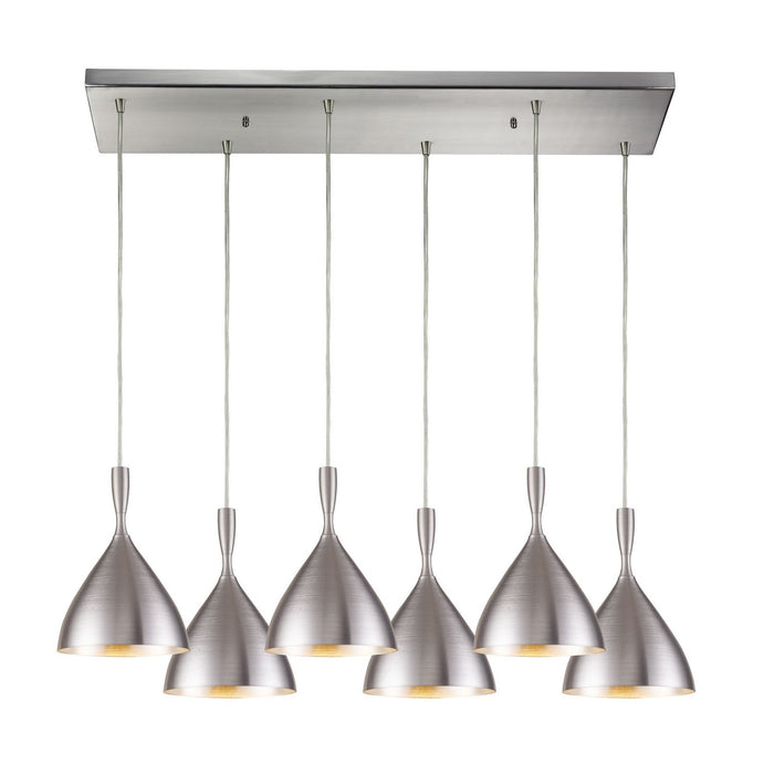 ELK Home - 17042/6RC-ALM - Six Light Pendant - Spun Aluminum - Aluminum