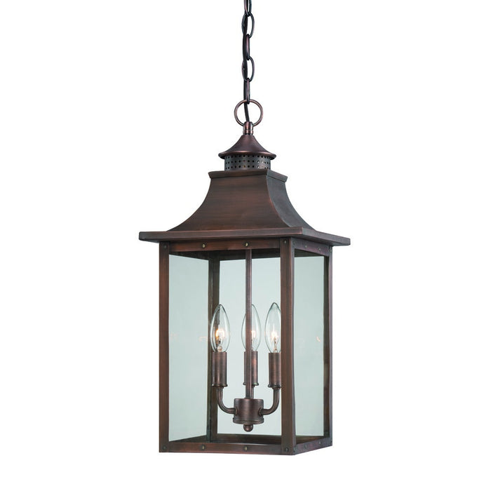 Acclaim Lighting - 8316CP - Three Light Hanging Lantern - St. Charles - Copper Patina