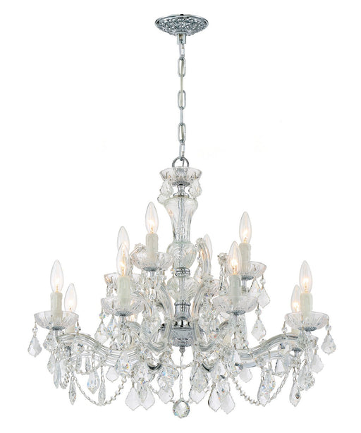 Crystorama - 4479-CH-CL-MWP - 12 Light Chandelier - Maria Theresa - Polished Chrome