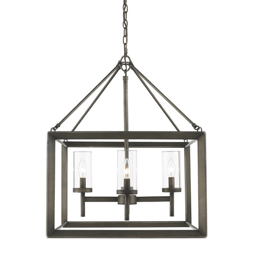 Golden - 2073-4 GMT - Four Light Chandelier - Smyth - Gunmetal Bronze