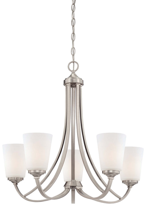 Minka-Lavery - 4965-84 - Five Light Chandelier - Overland Park - Brushed Nickel