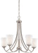 Minka-Lavery - 4965-84 - Five Light Chandelier - Overland Park - Brushed Nickel