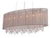 Avenue Lighting - HF1503-TP - Six Light Chandelier - Beverly Dr. - Taupe Silk String