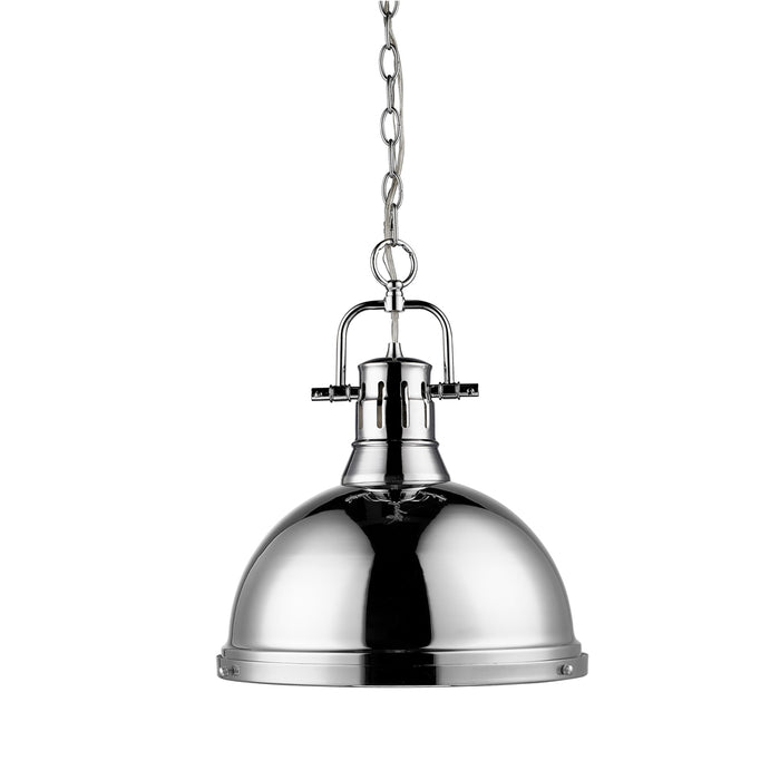 Golden - 3602-L CH-CH - One Light Pendant - Duncan CH - Chrome