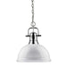 Golden - 3602-L CH-WH - One Light Pendant - Duncan CH - Chrome