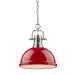 Golden - 3602-L PW-RD - One Light Pendant - Duncan PW - Pewter