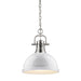 Golden - 3602-L PW-WH - One Light Pendant - Duncan PW - Pewter