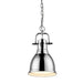 Golden - 3602-S CH-CH - One Light Pendant - Duncan CH - Chrome