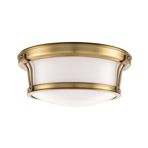 Hudson Valley - 6513-AGB - Two Light Flush Mount - Newport - Aged Brass