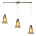 ELK Home - 10333/3L - Three Light Pendant - Ribbed Glass - Satin Nickel