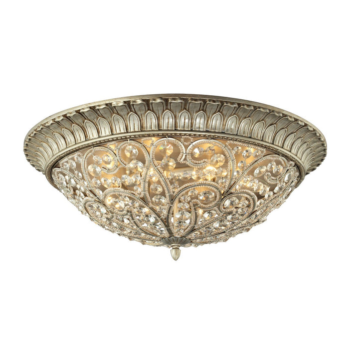 ELK Home - 11695/8 - Eight Light Flush Mount - Andalusia - Aged Silver