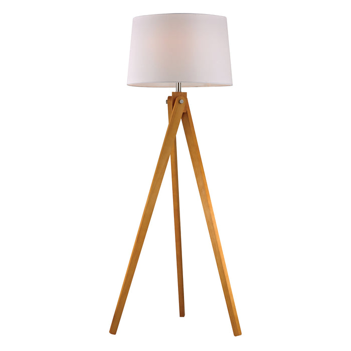 ELK Home - D2469 - One Light Floor Lamp - Wooden Tripod - Natural