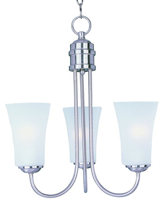 Maxim - 10043FTSN - Three Light Chandelier - Logan - Satin Nickel