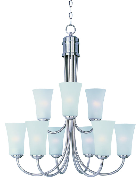 Maxim - 10046FTSN - Nine Light Chandelier - Logan - Satin Nickel