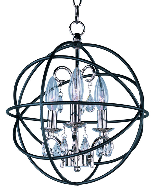 Maxim - 25140ARPN - Three Light Pendant - Orbit - Anthracite / Polished Nickel