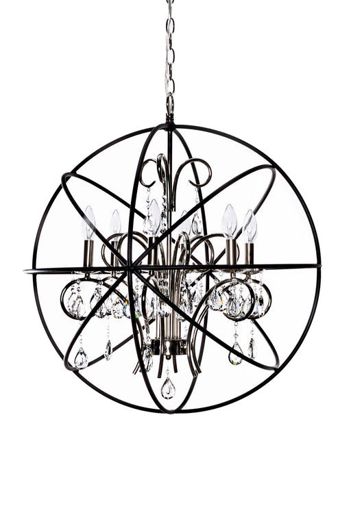 Maxim - 25144ARPN - Six Light Pendant - Orbit - Anthracite / Polished Nickel