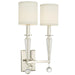 Crystorama - 8102-PN - Two Light Wall Sconce - Paxton - Polished Nickel