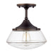 Capital Lighting - 3533BB-134 - One Light Semi-Flush Mount - Schoolhouse - Burnished Bronze