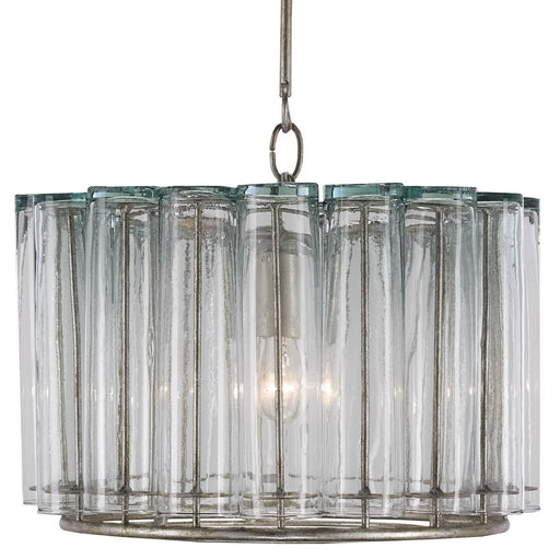 Currey and Company - 9375 - One Light Pendant - Bevilacqua - Silver Leaf