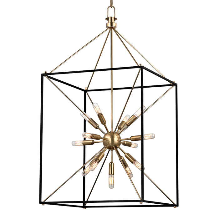 Hudson Valley - 8920-AGB - 13 Light Chandelier - Glendale - Aged Brass