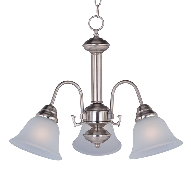 Maxim - 2697FTSN - Three Light Chandelier - Malaga - Satin Nickel