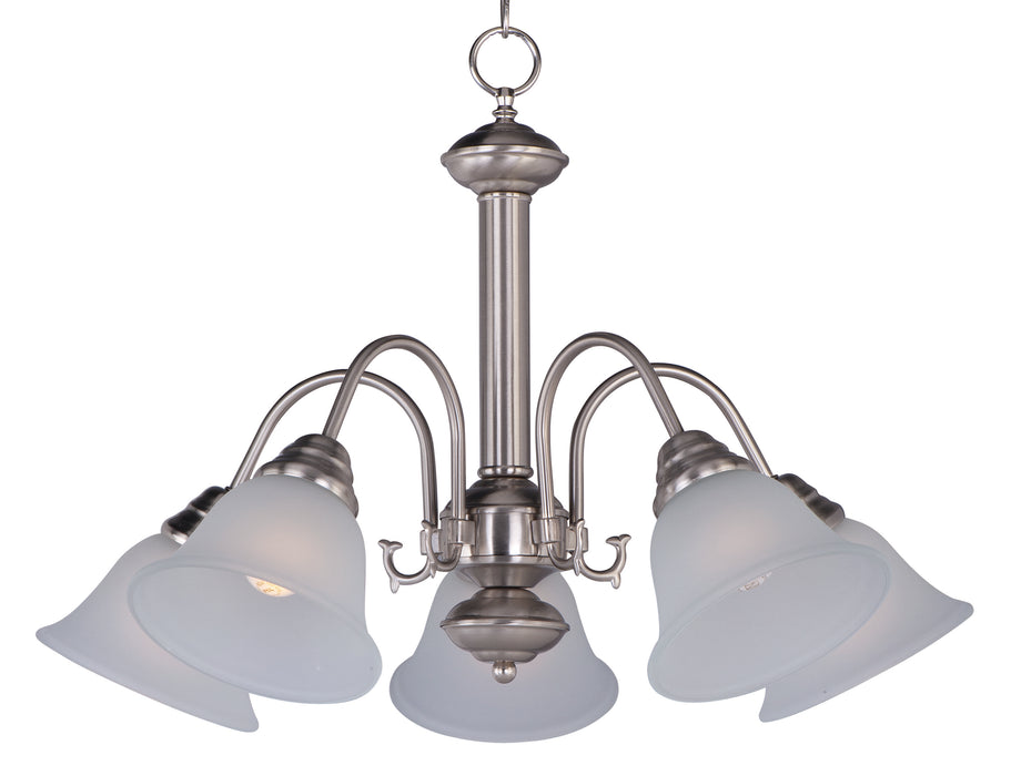 Maxim - 2698FTSN - Five Light Chandelier - Malaga - Satin Nickel