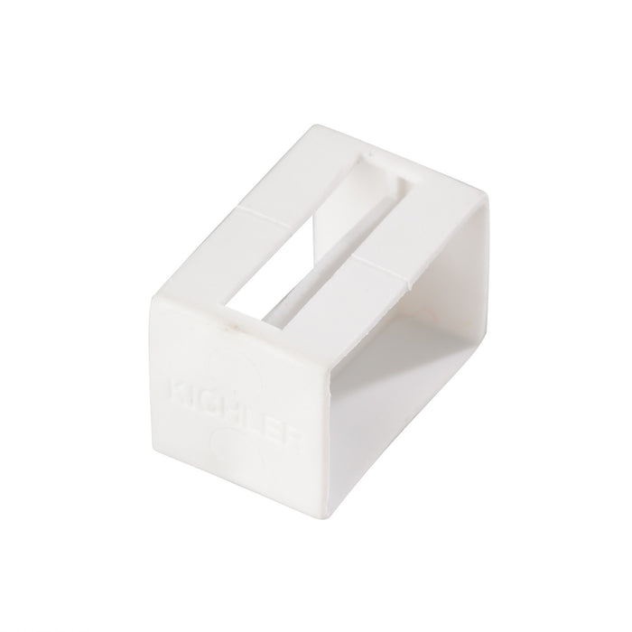 Kichler - 10176WH - Tape Light U Track End Cap - Tape Light Track - White Material (Not Painted)