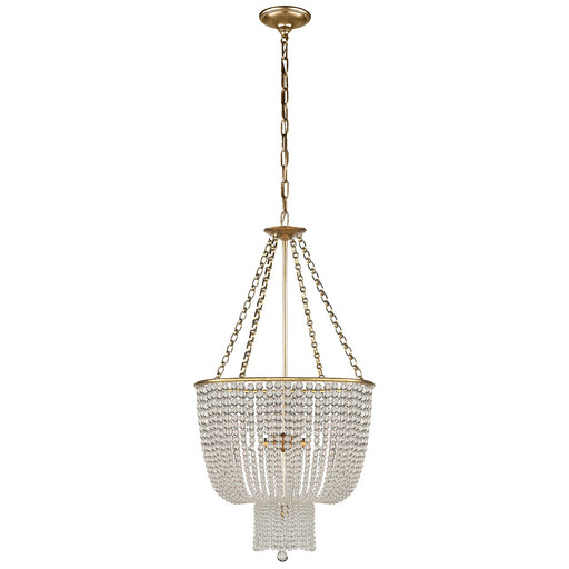 Visual Comfort Signature - ARN 5102HAB-CG - Four Light Chandelier - Jacqueline - Hand-Rubbed Antique Brass