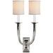 Visual Comfort Signature - S 2021PN-L - Two Light Wall Sconce - French Deco Horn - Polished Nickel
