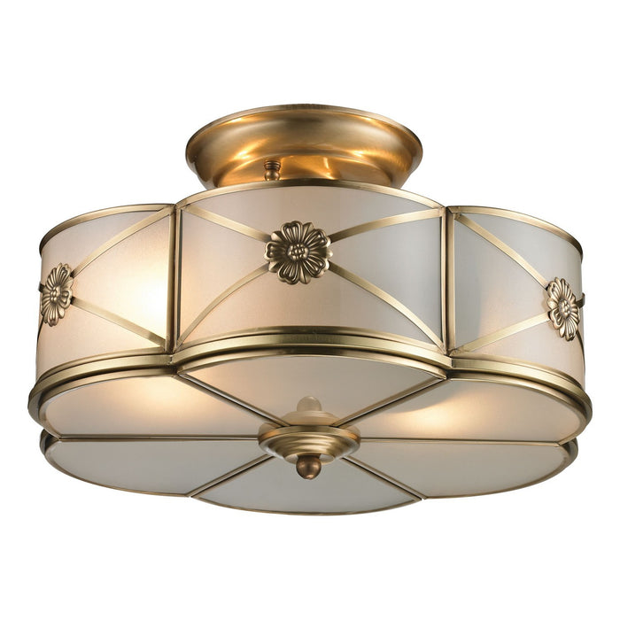 ELK Home - 22002/2 - Two Light Semi Flush Mount - Preston - Brushed Brass