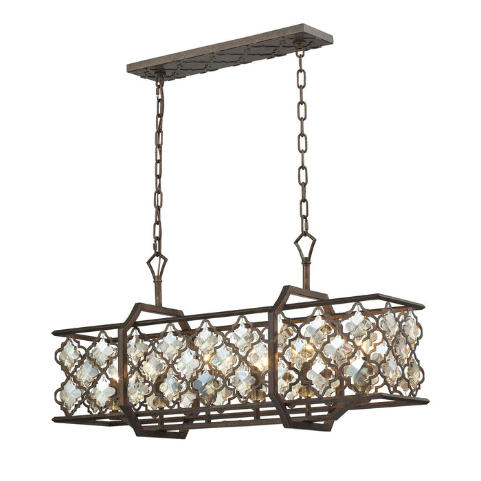 ELK Home - 31098/6 - Six Light Linear Chandelier - Armand - Weathered Bronze