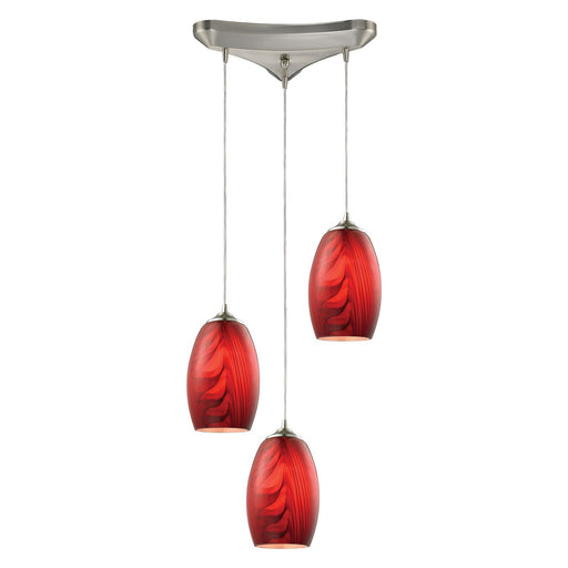 ELK Home - 31610/3 - Three Light Pendant - Tidewaters - Satin Nickel