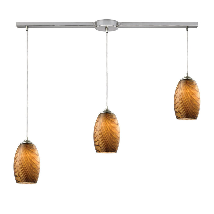 ELK Home - 31630/3L - Three Light Pendant - Tidewaters - Satin Nickel