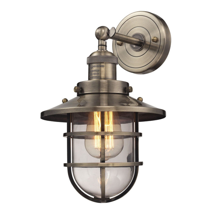 ELK Home - 66376/1 - One Light Wall Sconce - Seaport - Antique Brass