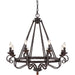 Quoizel - NBE5008RK - Eight Light Chandelier - Noble - Rustic Black