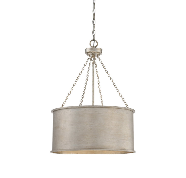 Savoy House - 7-487-4-53 - Four Light Pendant - Rochester - Silver Patina