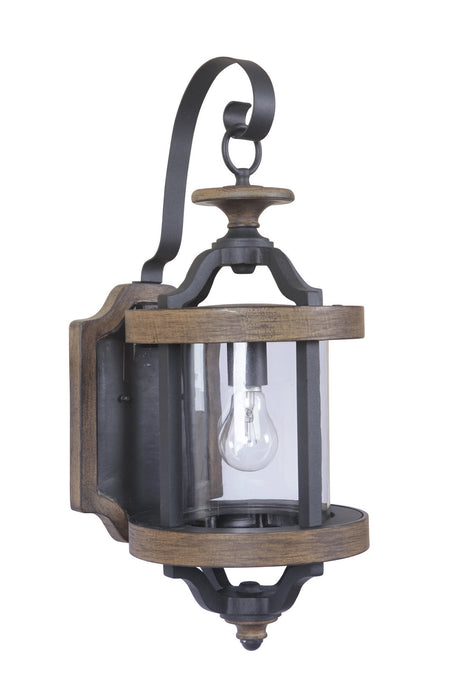 Craftmade - Z7914-TBWB - One Light Wall Mount - Ashwood - Textured Black/Whiskey Barrel