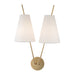 Hudson Valley - 6322-AGB - Two Light Wall Sconce - Campagna - Aged Brass