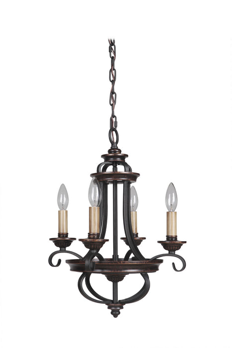 Craftmade - 38724-AGTB - Four Light Chandelier - Stafford - Aged Bronze/Textured Black