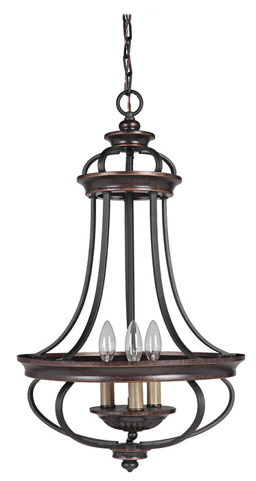 Craftmade - 38733-AGTB - Three Light Foyer Chandelier - Stafford - Aged Bronze/Textured Black